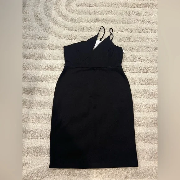 Chloe Kristyn Nicole Black One Shoulder Dress NWT Size large MSRP $328 - Picture 10 of 16